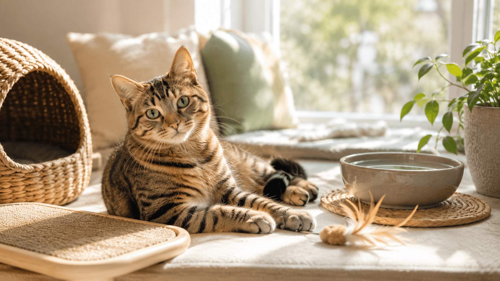 Cat receiving a health and wellness check