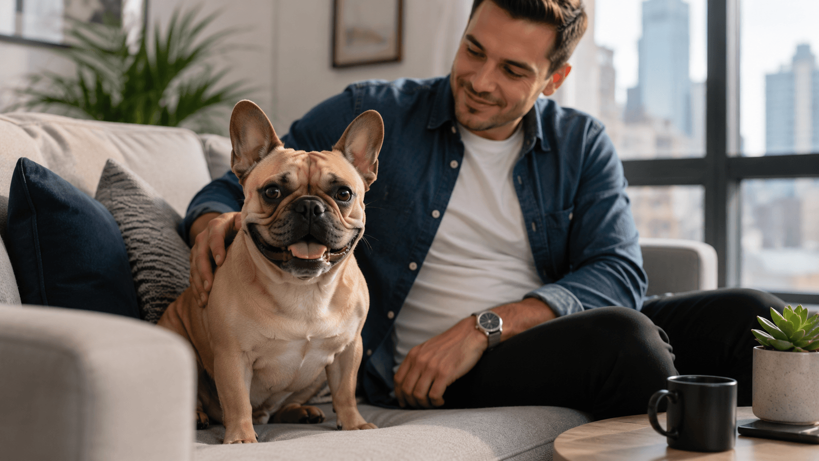 Dog showing relaxed body language