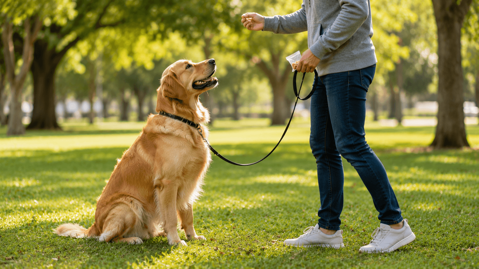 Dog during a positive training session